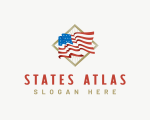 American Flag Patriot logo design