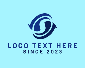 Application - Modern Digital Arrow Letter S logo design