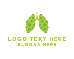 Disease - Sick Lung Virus logo design