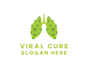 Disease - Sick Lung Virus logo design
