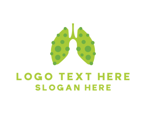 Microbe - Sick Lung Virus logo design