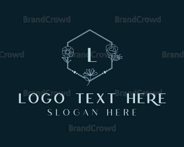 Hexagon Flower Beauty Spa Logo