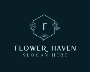 Hexagon Flower Beauty Spa logo design