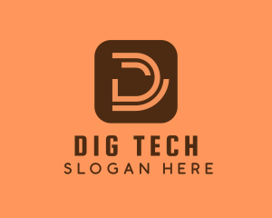 Tech Developer Letter D logo design