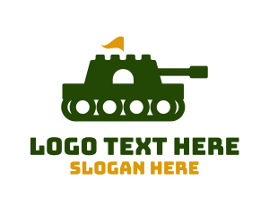 Fortress Army Tank  logo design