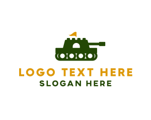 War - Fortress Army Tank logo design