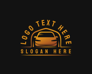 Supercar - Gold Luxury Vehicle logo design