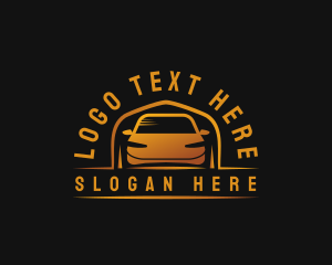 Rideshare - Gold Luxury Vehicle logo design