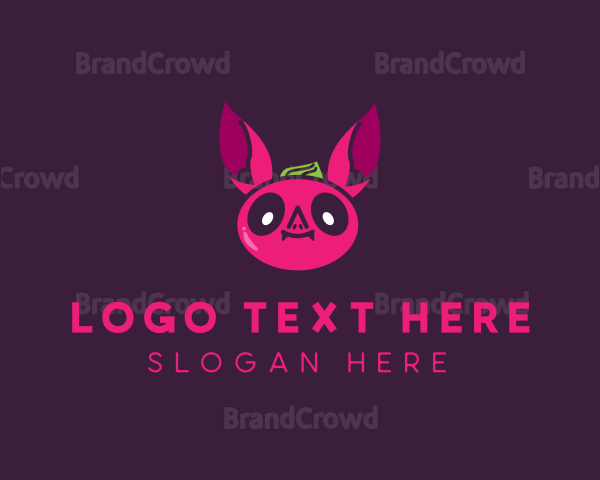 Cute Bat Cartoon Logo