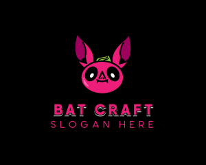 Cute Bat Cartoon logo design