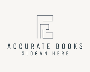 Bookkeeping - Accounting Finance Bookkeeping Letter E logo design