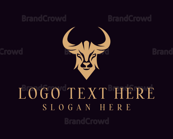 Bull Ox Wildlife Animal Logo