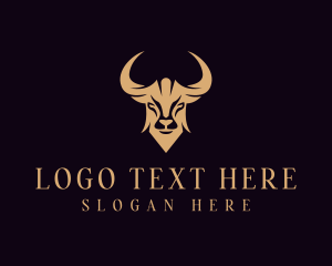 Horn - Bull Ox Wildlife Animal logo design