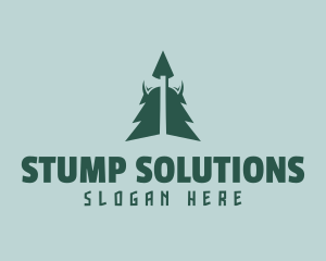 Stump - Axe Tree Timber Woodcutter logo design