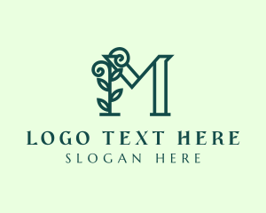 Sustainability - Garden Letter M logo design