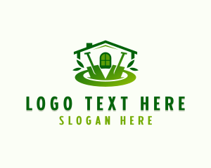 Hose Spray - Shovel Garden Landscaping logo design