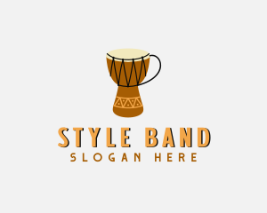 Musical African Drum logo design