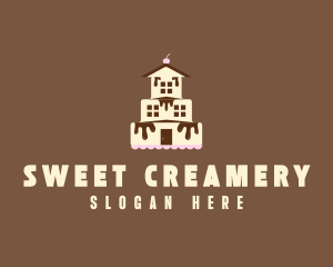 Chocolate Cake Dessert logo design