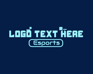 Esports Pixel Wordmark Logo