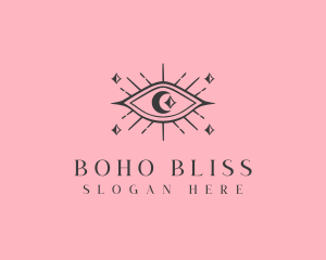 Cosmic Boho Eye logo design