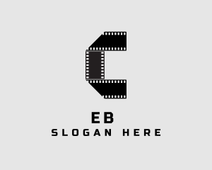 Vlog - Film Strip Letter C logo design