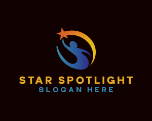 Shooting Star Leadership Leader logo design