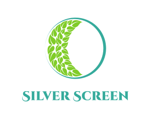 Green Moon Leaves Logo