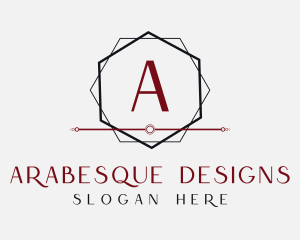 Hexagon Frame Interior Design logo design