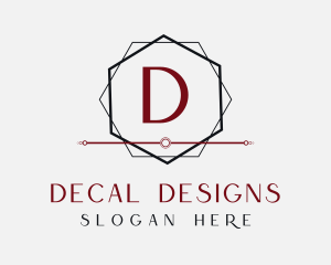 Hexagon Frame Interior Design logo design