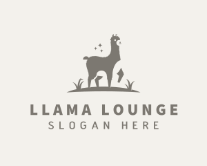 Llama - Wild Animal Llama logo design