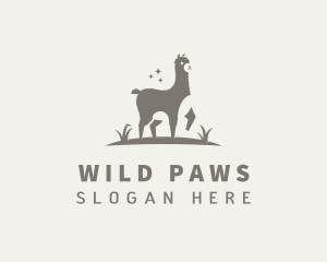 Wild Animal Llama logo design