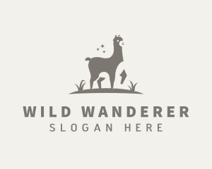 Wild Animal Llama logo design