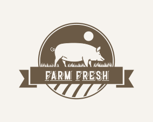 Pig Meat Farm logo design