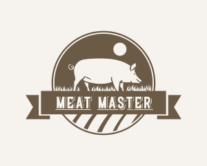 Pig Meat Farm logo design