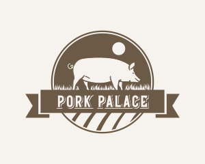 Swine - Pig Meat Farm logo design