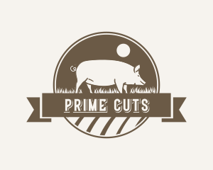 Meat - Pig Meat Farm logo design