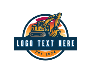 Builder - Heavy Excavator Machine logo design