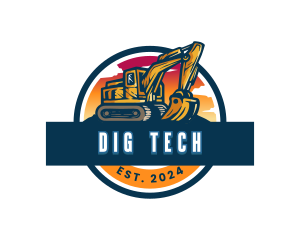 Heavy Excavator Machine logo design