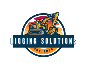 Heavy Excavator Machine logo design