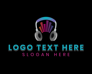 Headset - Audio Music Headphones logo design