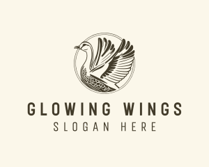 Goose Bird Wings logo design