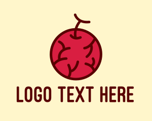 Brain - Red Cherry Nerves logo design