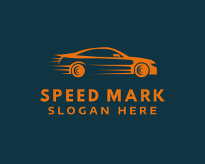 Orange Sedan Racecar logo design