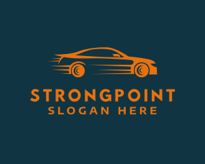 Orange - Orange Sedan Racecar logo design