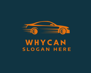 Driver - Orange Sedan Racecar logo design