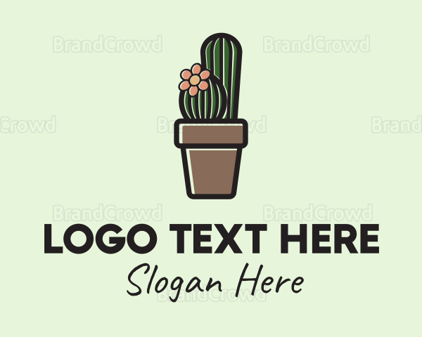 Cactus Flower Pot Logo