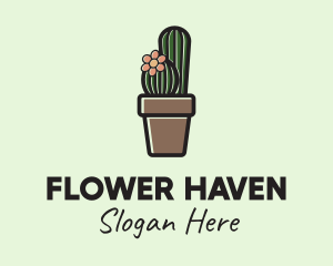 Cactus Flower Pot  logo design