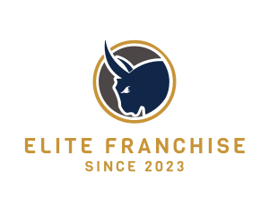 Franchise - Bull Head Emblem logo design