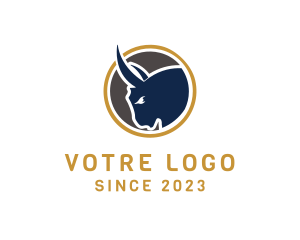 Franchise - Bull Head Emblem logo design