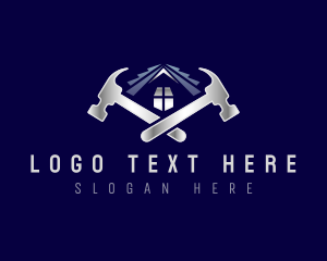 Carpentry - Handyman Roofing Hammer logo design